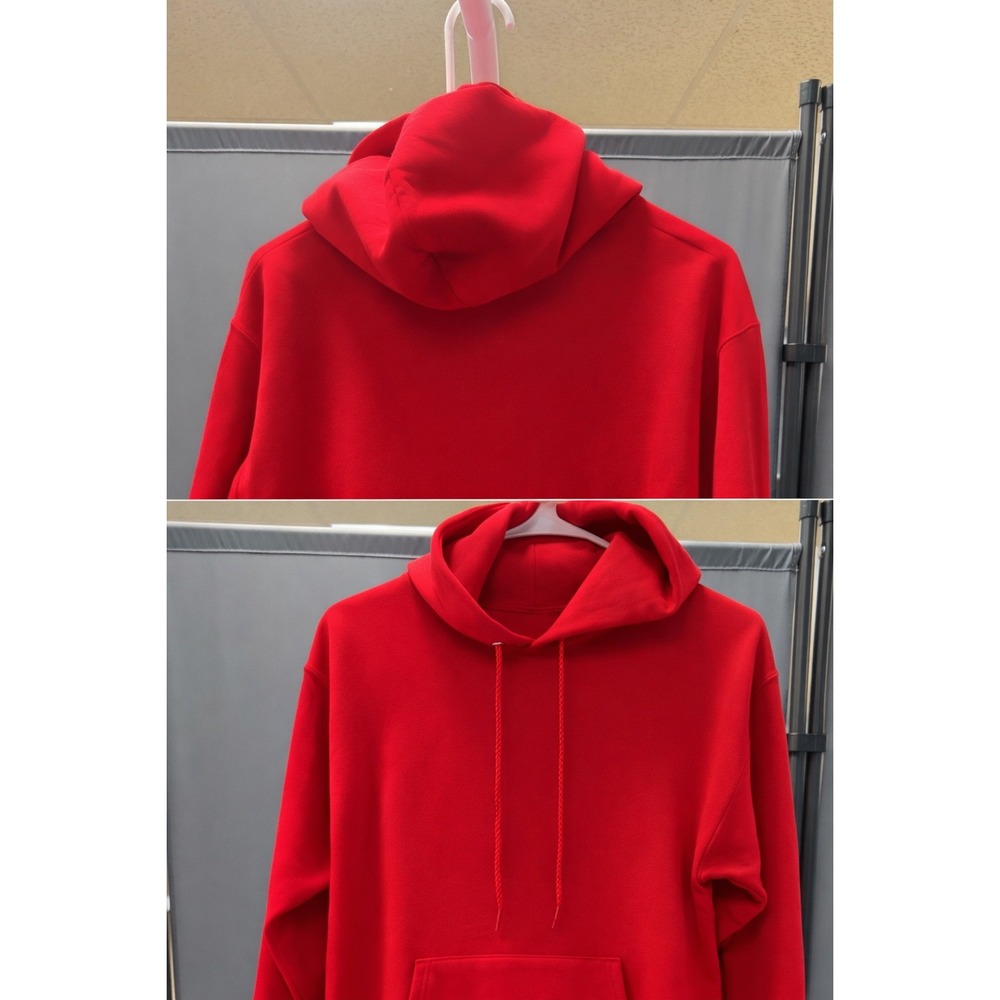 Crimson Red Hoodie Sweatshirt Pullover Drawstring Hood Kangaroo Pocket